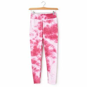 TIE DYE | Pink & White Tie Dye Butt Scrunch Leggings - Medium